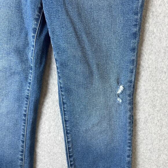J.Crew Essential Straight Leg Jeans Women’s Size 26 Dark Wash Raw Hem Fair Trade - Picture 7 of 14